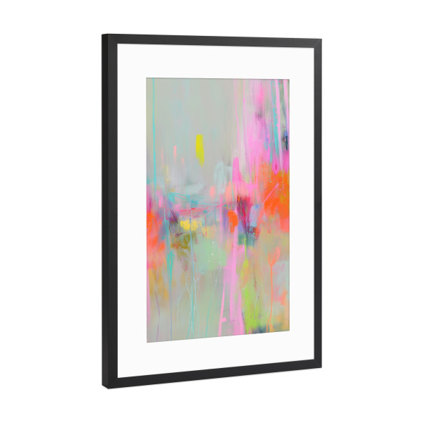 Poster mit Rahmen Schwarz (Metallic) "Urbaner Pastellstrom" artboxONE - Natur,Abstrakt,Geometrie