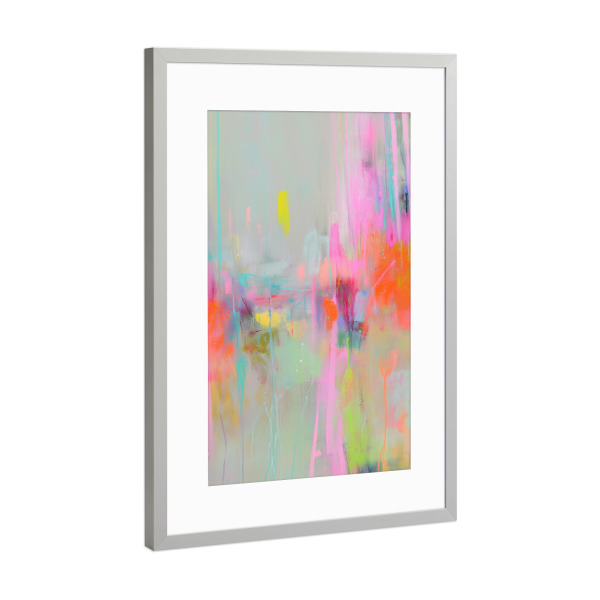 Poster mit Rahmen Silber "Urbaner Pastellstrom" artboxONE - Natur,Abstrakt,Geometrie