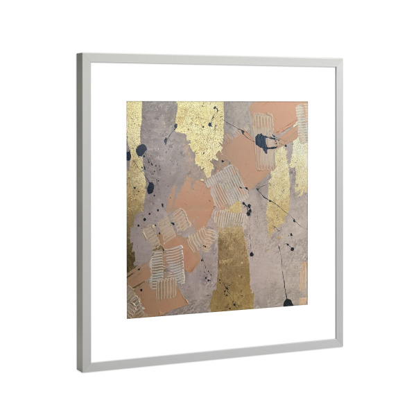 Poster mit Rahmen Silber "The Golden Crossing" artboxONE - Abstrakt - Abstract wall art,Abstract,Abstrakt,Moderne kunst,Luxus,Elegant,Modern,Kunst