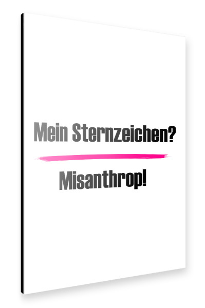 Alu-Dibond "Sternzeichen: Misanthrop" 75x50 cm artboxONE