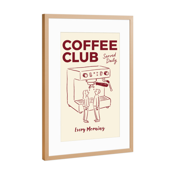 Poster mit Rahmen Kupfer "Kaffeeclub" artboxONE - Essen & Trinken,Abstrakt