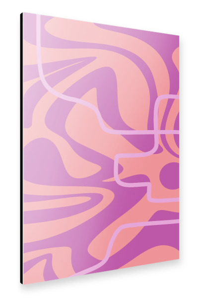 Alu-Dibond "Wellenmusterlinien" 75x50 cm artboxONE