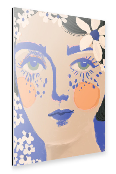 Alu-Dibond "Blue Bloom" 75x50 cm artboxONE