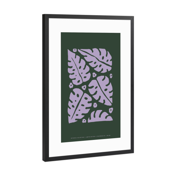 Poster mit Rahmen Schwarz (Metallic) "Botanical Collection (Milan)" artboxONE - Typografie,Floral,Für Mama - Botanic,Floral,Pflanze,Illustration