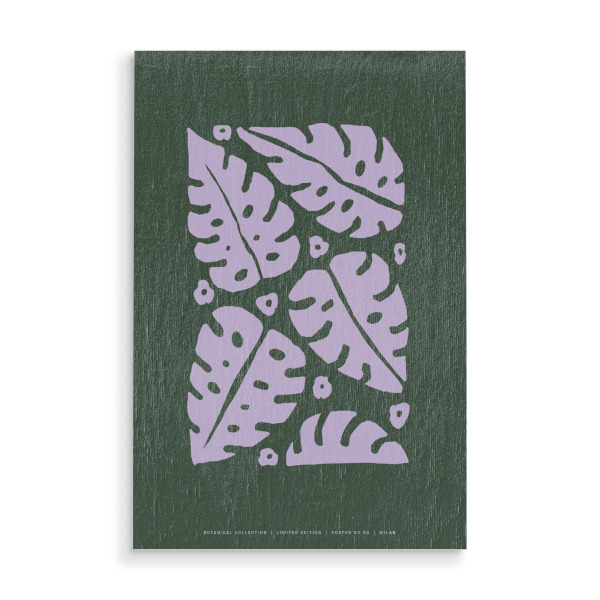 Holzbild "Botanical Collection (Milan)" artboxONE - Typografie,Floral,Für Mama - Botanic,Floral,Pflanze,Illustration