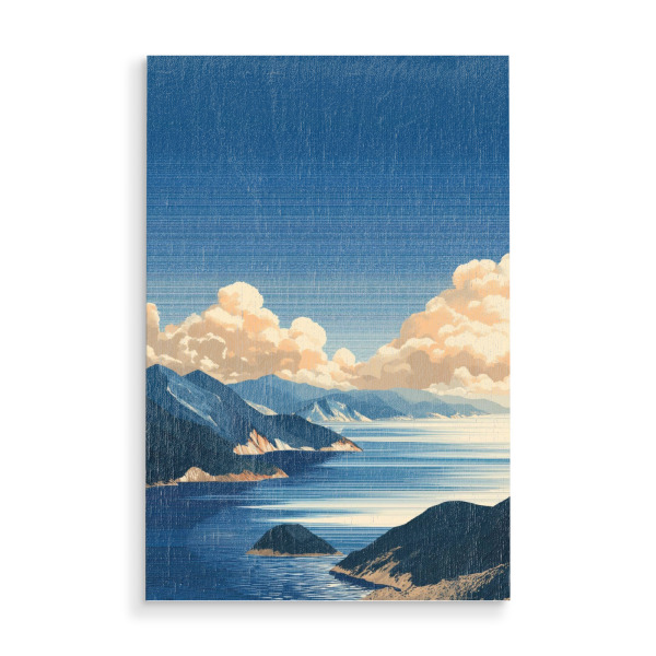 Holzbild "Licht über dem Nordfjord" artboxONE - Natur