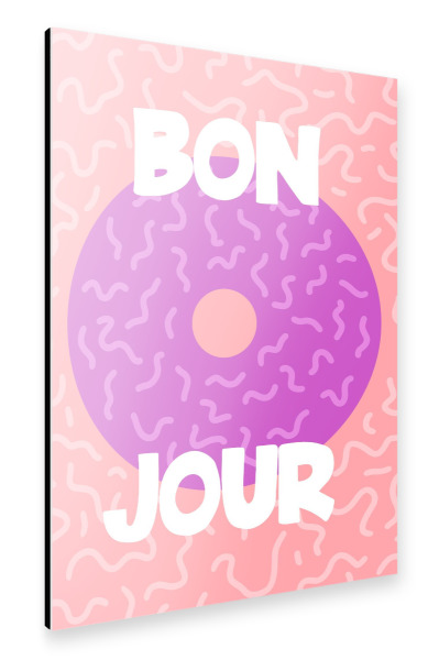 Alu-Dibond "Bon Jour Morning Spirit Donut" 75x50 cm artboxONE