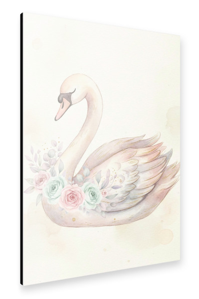 Alu-Dibond "Schwan Prinzessin Mädchen Kind" 75x50 cm artboxONE