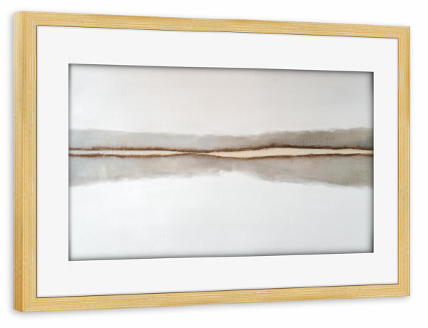 Poster mit Rahmen kiefer "Erdenruhe Horizont" artboxONE - Natur,Abstrakt,Geometrie