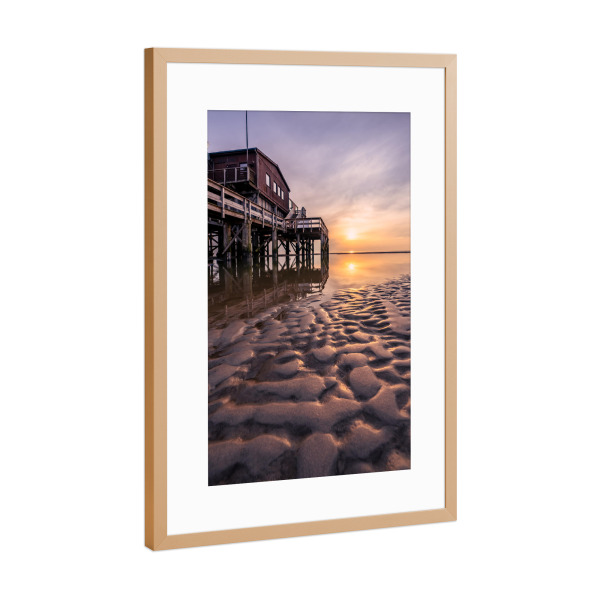 Poster mit Rahmen Kupfer "Abends an der Nordseeküste" artboxONE - Natur,Reise,Architektur