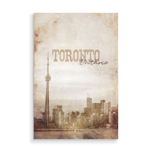 Holzbild "Toronto vintage travel" artboxONE - Städte,Reise,Architektur,Reise / Länder