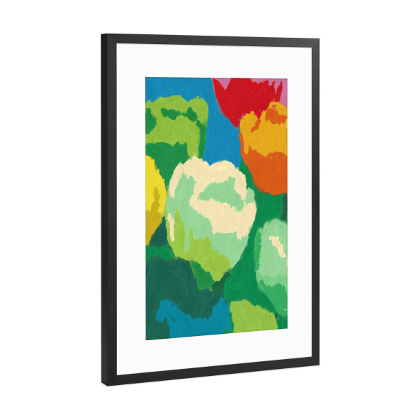 Poster mit Rahmen Schwarz (Metallic) "Tulip Impression" artboxONE - Natur,Abstrakt