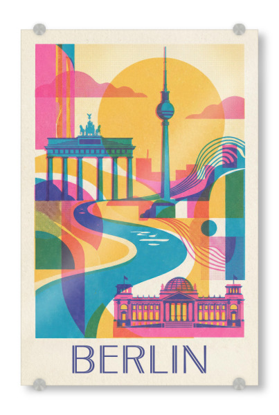 Acrylglasbild "Berlin Vintage Art Deco" artboxONE - Städte / Berlin,Architektur