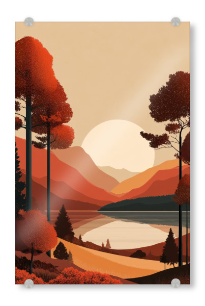 Acrylglasbild "Herbstlicht über dem Stillen Tal" artboxONE - Natur,Reise,Abstrakt