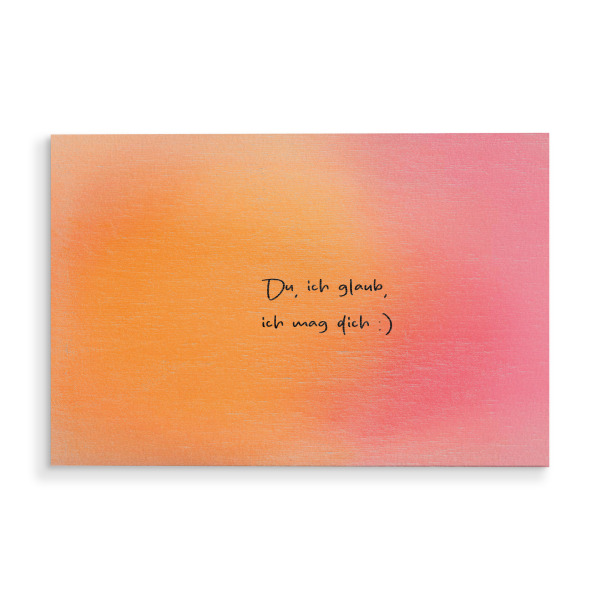 Holzbild "Ich mag dich glaub" artboxONE - Menschen,Liebe,Lustig