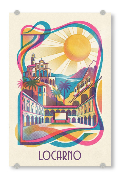 Acrylglasbild "Locarno Vintage Art Deco" artboxONE - Städte / Weitere