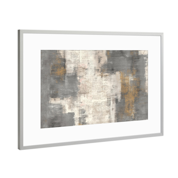 Poster mit Rahmen Silber "Struktur der Erinnerung" artboxONE - Typografie,Natur,Abstrakt