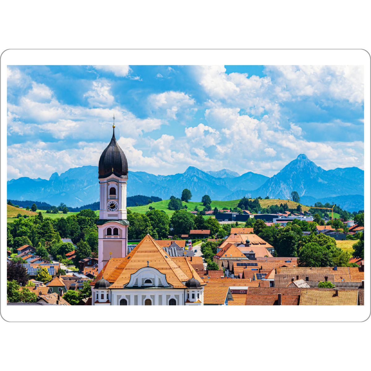 Tischset "Nesselwang mit der Pfarrkirche" artboxONE - Natur,Reise,Architektur