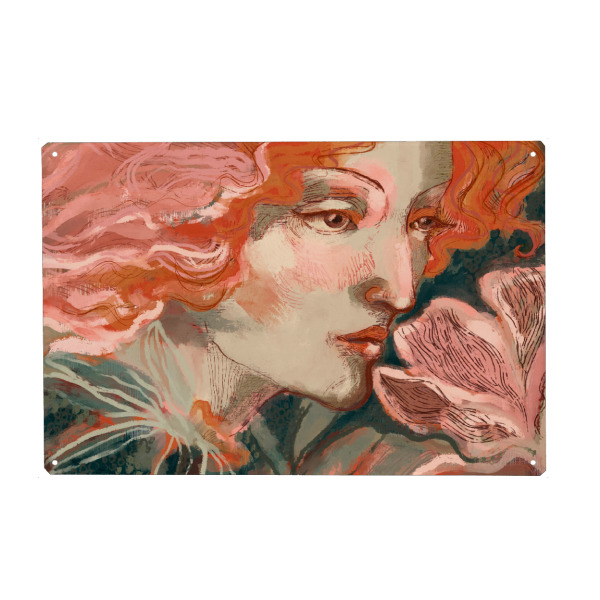 Holzbild "Floral Reverie (Two)" artboxONE - Floral,Menschen,Für Mama