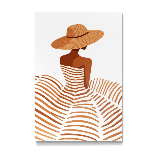 Galerie-Print "Minimalist Woman in Straw Hat" 30x20 cm artboxONE