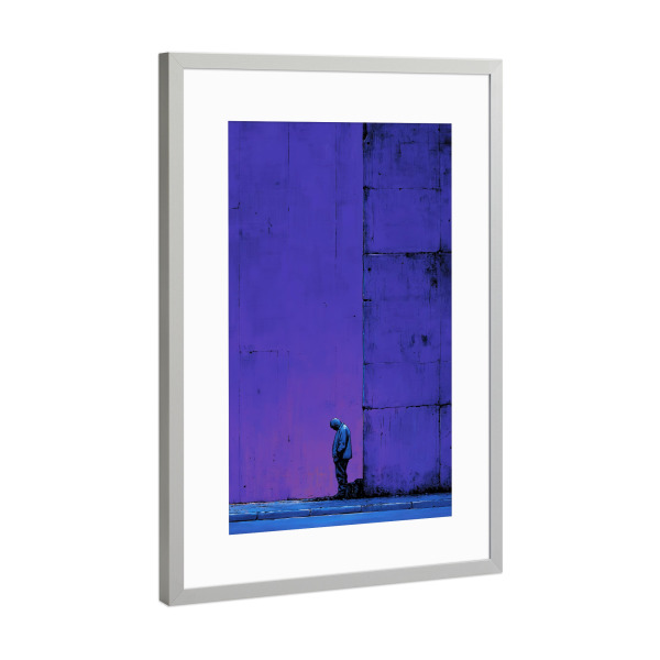 Poster mit Rahmen Silber "The Outsider" artboxONE - Abstrakt,Menschen,Streetart