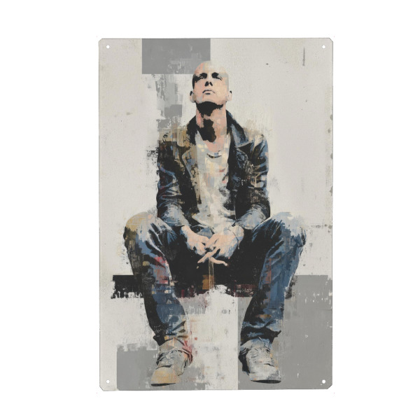 Holzbild "The Silent" artboxONE - Abstrakt,Menschen,Streetart