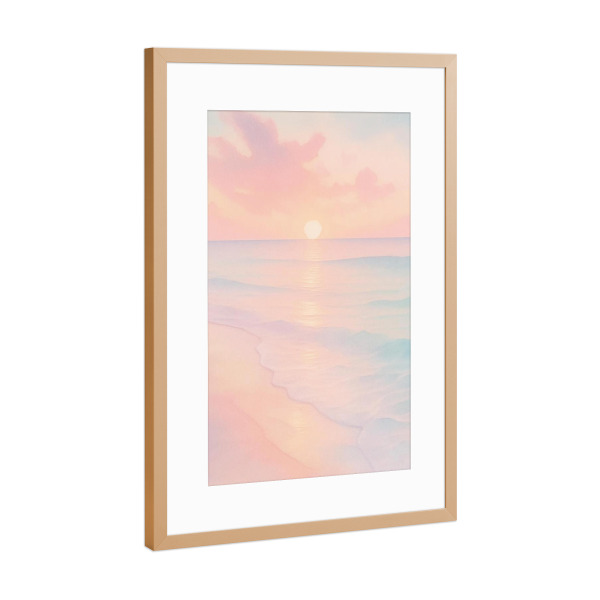 Poster mit Rahmen Kupfer "Beach Wave Welle Urlaub bunt" artboxONE - Natur,Reise / Strand und Meer,Städte / Rio de Janeiro