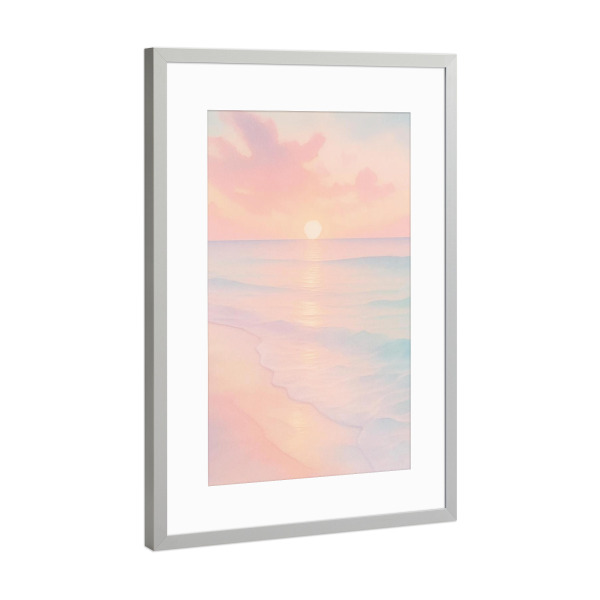 Poster mit Rahmen Silber "Beach Wave Welle Urlaub bunt" artboxONE - Natur,Reise / Strand und Meer,Städte / Rio de Janeiro