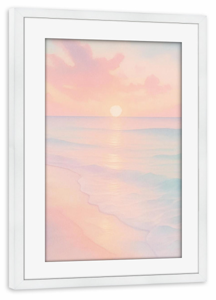 Poster mit Rahmen weiß "Beach Wave Welle Urlaub bunt" artboxONE - Natur,Reise / Strand und Meer,Städte / Rio de Janeiro