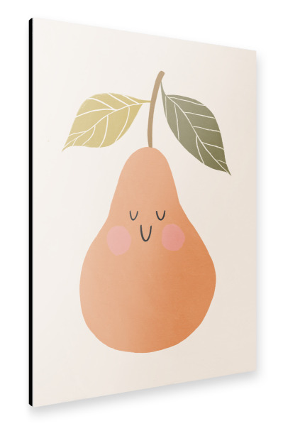 Alu-Dibond "Happy Pear (Zwei)" 30x20 cm artboxONE