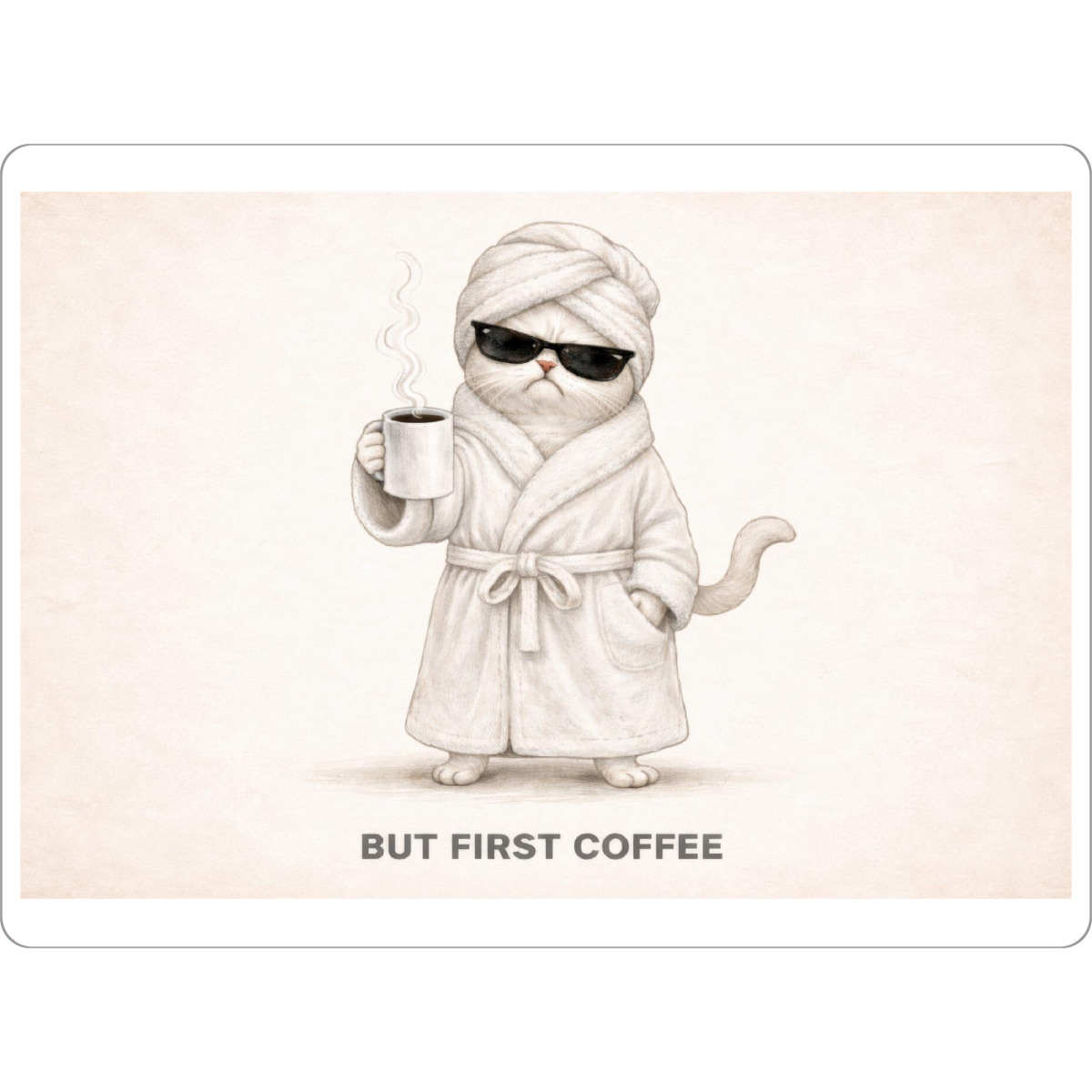 Tischset "But First Coffee – Grumpy Cat" artboxONE - Tiere,Essen & Trinken,Comic,Für Mama,Lustig
