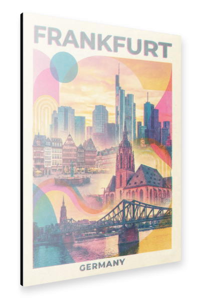 Alu-Dibond "Frankfurt Vintage Art Deco" 75x50 cm artboxONE