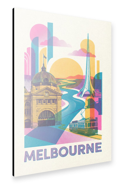 Alu-Dibond "Melbourne Vintage Art Deco" 30x20 cm artboxONE