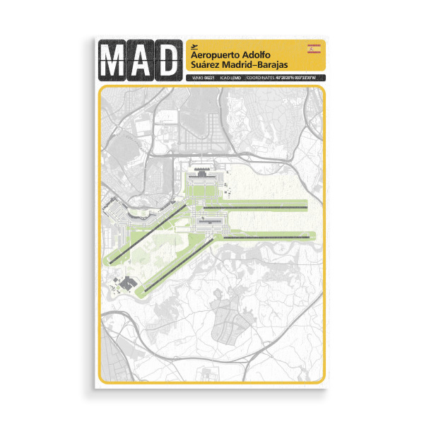 Holzbild "Flughafen - Madrid-Barajas" artboxONE - Städte,Reise,Architektur