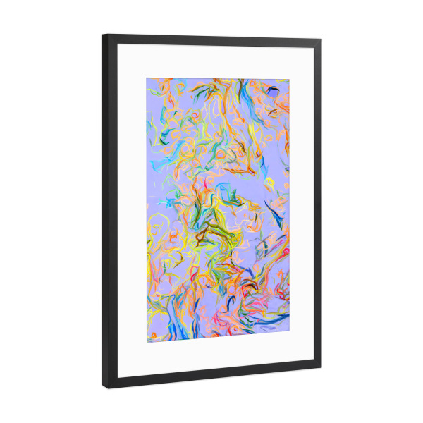 Poster mit Rahmen Schwarz (Metallic) "Unraveled Light — Lilac" artboxONE - Abstrakt