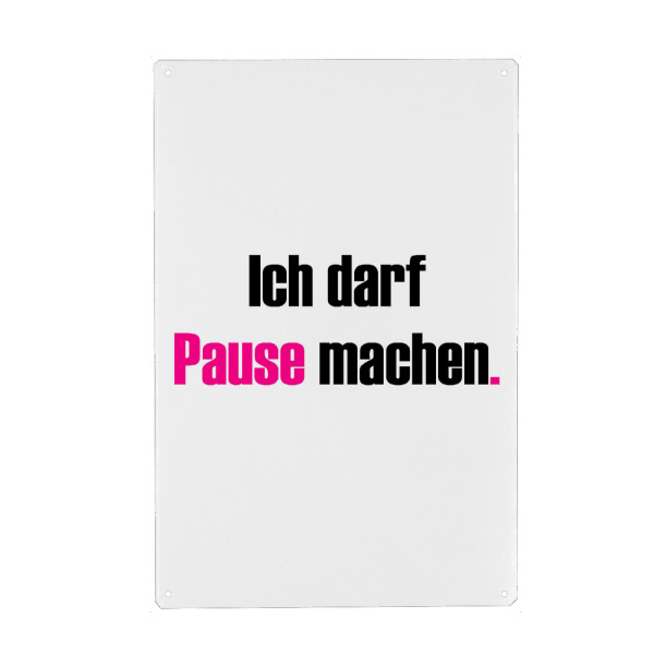 Holzbild "Pause machen" artboxONE - Typografie,Menschen,Lehrersprüche,Lustig