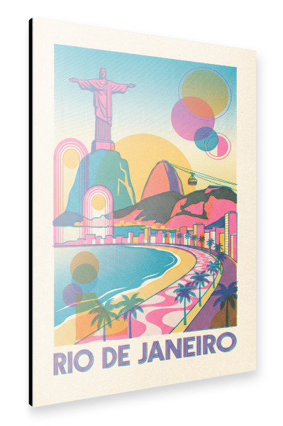 Alu-Dibond "Rio de Janeiro Vintage Art Deco" 75x50 cm artboxONE