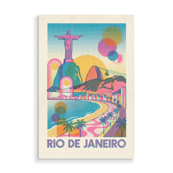 Holzbild "Rio de Janeiro Vintage Art Deco" artboxONE - Städte / Rio de Janeiro