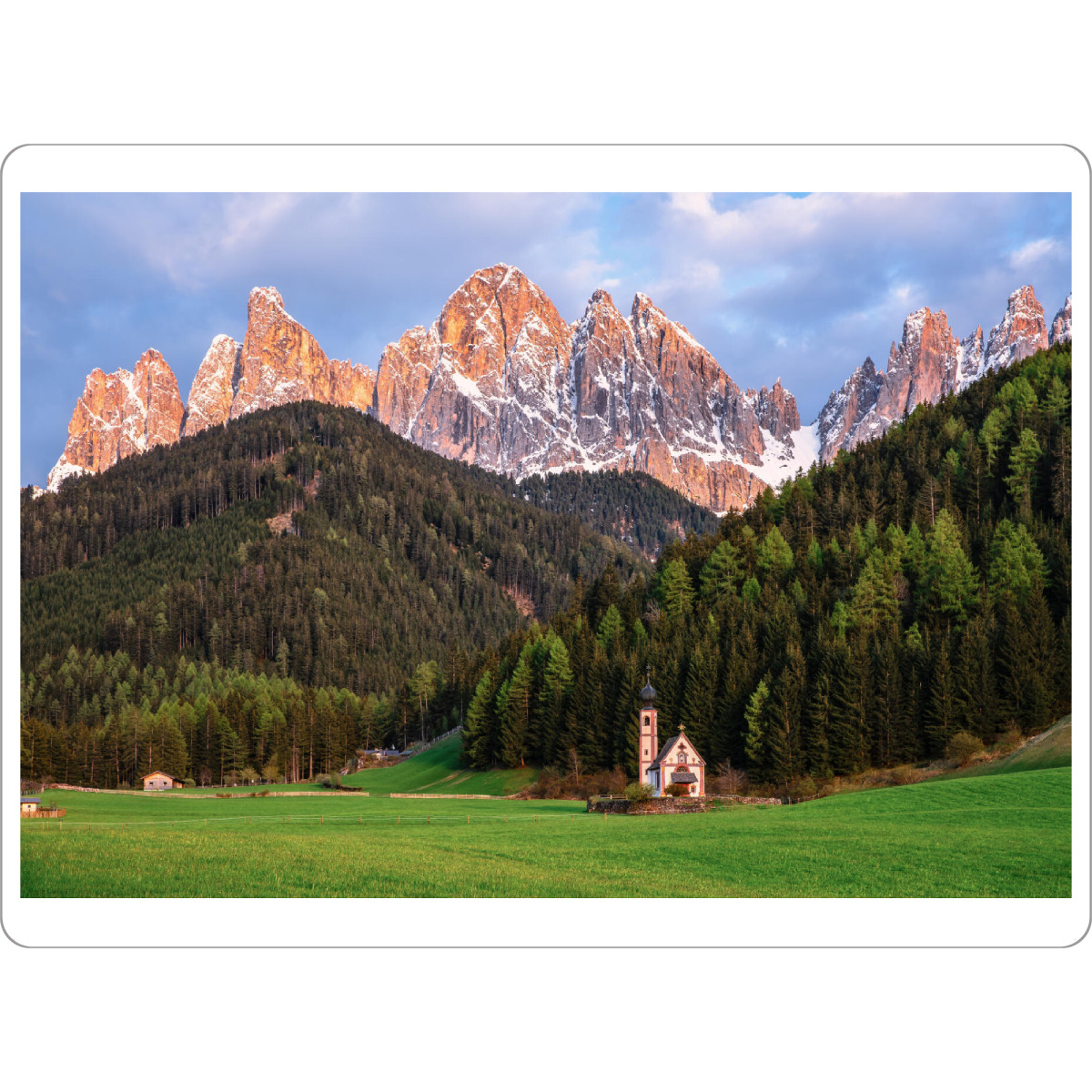 Tischset "Kirche im Villnößtal" artboxONE - Natur,Reise,Reise / Länder