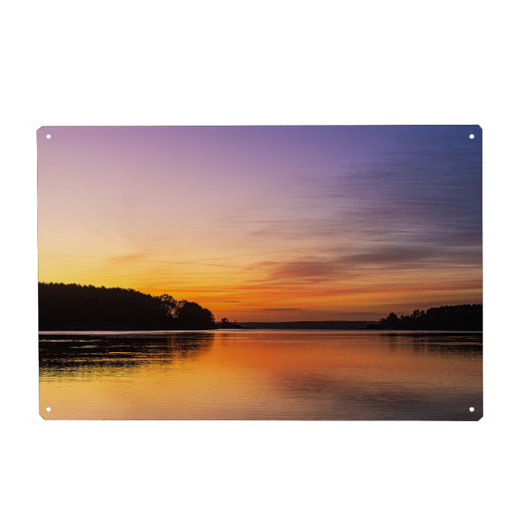 Holzbild "Plauer See zum Sonnenaufgang" artboxONE - Natur,Reise