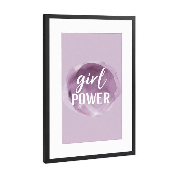 Poster mit Rahmen Schwarz (Metallic) "Innere Heldin" artboxONE - Typografie,Abstrakt,Menschen