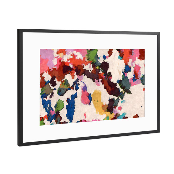 Poster mit Rahmen Schwarz (Metallic) "Tectonic Pulse Unspoken Meridian" artboxONE - Abstrakt