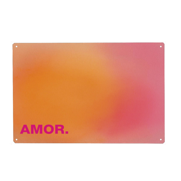 Metall Poster "Amor Liebe" artboxONE - Liebe,Weihnachten,Buchstaben