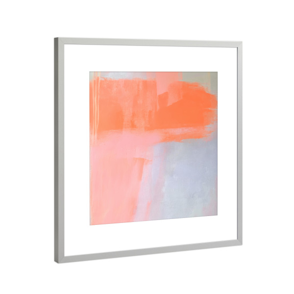 Poster mit Rahmen Silber "Sanfte Korallenruhe" artboxONE - Natur,Abstrakt