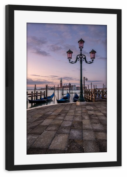 Poster mit Rahmen schwarz "Weltkulturerbe Venedig" artboxONE - Städte,Architektur,Städte / Venedig