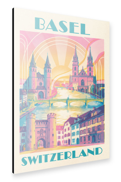 Alu-Dibond "Basel Art Deco" 75x50 cm artboxONE