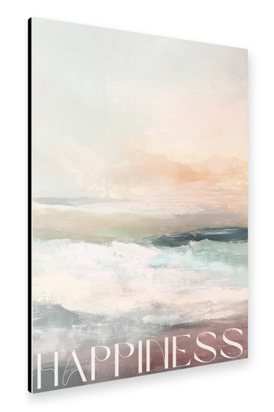 Alu-Dibond "Happiness (Quote)" 75x50 cm artboxONE