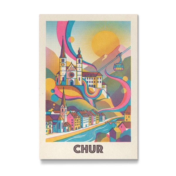 Galerie-Print "Chur Vintage Art Deco" 75x50 cm artboxONE