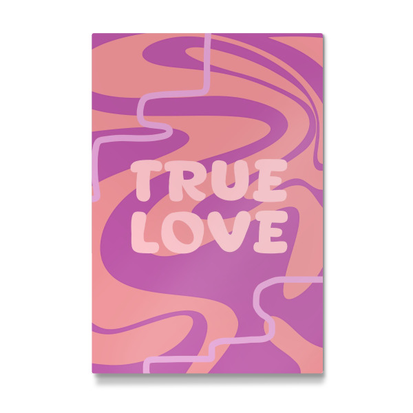 Galerie-Print "Wahre Liebe lila rosa Hintergrund" 75x50 cm artboxONE