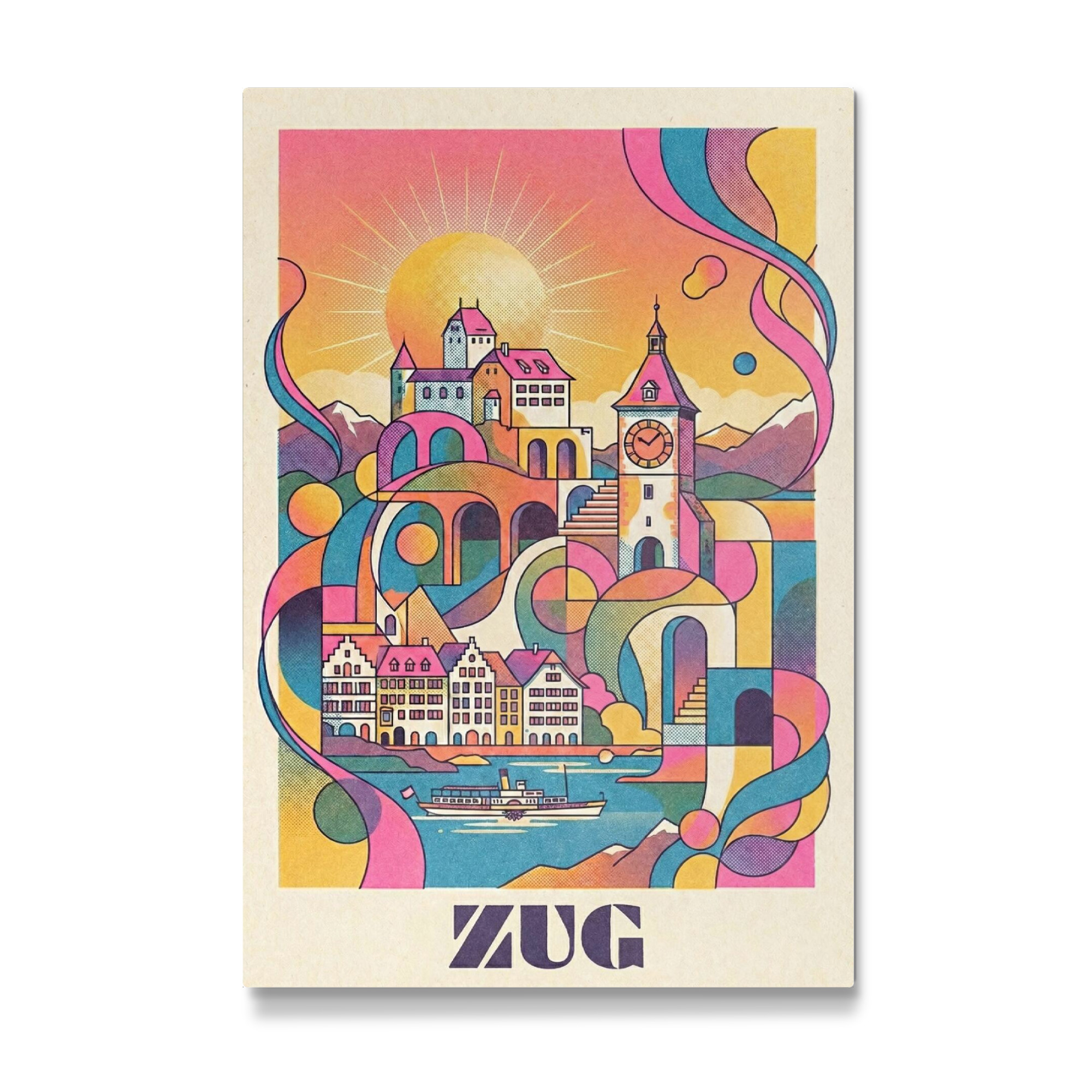 Galerie-Print "Zug Vintage Art Deco" 30x20 cm artboxONE